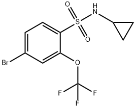 4-Bromo-N-cyclopropyl-2-(trifluoromethoxy)benzenesulfonamide Structure