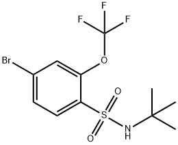 4-Bromo-N-tert-butyl-2-(trifluoromethoxy)benzenesulfonamide Structure