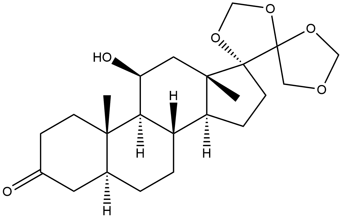 21-Di[methylenebis(oxy)] 5α-Dihydrocortisol 구조식 이미지
