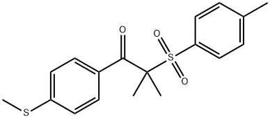 1-Propanone, 2-methyl-2-[(4-methylphenyl)sulfonyl]-1-[4-(methylthio)phenyl]- Structure