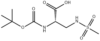 L-Alanine, N-[(1,1-dimethylethoxy)carbonyl]-3-[(methylsulfonyl)amino]- Structure