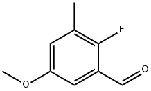 Benzaldehyde, 2-fluoro-5-methoxy-3-methyl- Structure