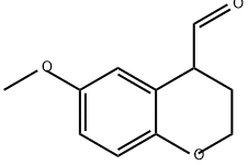 2H-1-Benzopyran-4-carboxaldehyde, 3,4-dihydro-6-methoxy- Structure