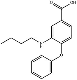 Benzoic acid, 3-(butylamino)-4-phenoxy- 구조식 이미지