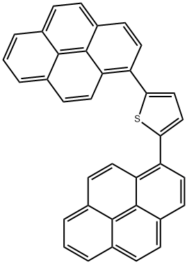 Thiophene, 2,5-di-1-pyrenyl- Structure