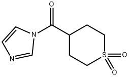 Methanone, 1H-imidazol-1-yl(tetrahydro-1,1-dioxido-2H-thiopyran-4-yl)- Structure