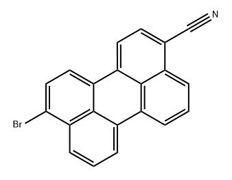 3-Perylenecarbonitrile, 10-bromo- Structure