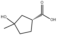 Cyclopentanecarboxylic acid, 3-hydroxy-3-methyl-, (1R)- Structure