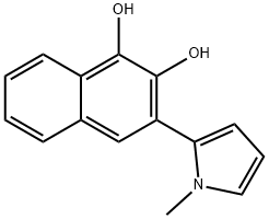 3-(1-Methyl-1H-pyrrol-2-yl)naphthalene-1,2-diol Structure
