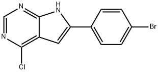 7H-Pyrrolo[2,3-d]pyrimidine, 6-(4-bromophenyl)-4-chloro- Structure