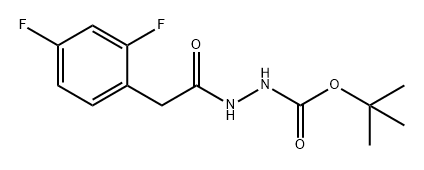 Hydrazinecarboxylic acid, 2-[2-(2,4-difluorophenyl)acetyl]-, 1,1-dimethylethyl ester Structure