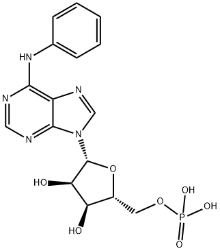 ((2R,3S,4R,5R)-3,4-Dihydroxy-5-(6-(phenylamino)-9H-purin-9-yl)tetrahydrofuran-2-yl)methyl dihydrogen phosphate Structure