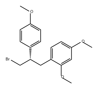 Benzene, 1-[(2S)-3-bromo-2-(4-methoxyphenyl)propyl]-2,4-dimethoxy- Structure