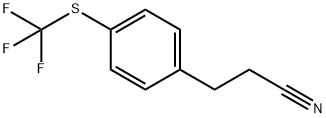 (4-(Trifluoromethylthio)phenyl)propanenitrile 구조식 이미지