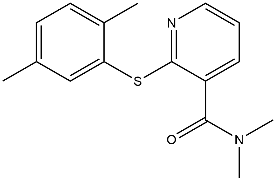 2-[(2,5-Dimethylphenyl)thio]-N,N-dimethyl-3-pyridinecarboxamide Structure