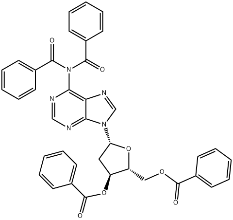 N6,N6-dibenzoyl-3',5'-O-dibenzoyl-2'-deoxyadenosine 구조식 이미지