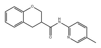 2H-1-Benzopyran-3-carboxamide, 3,4-dihydro-N-(5-methyl-2-pyridinyl)- Structure