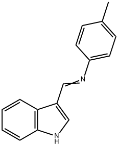 Benzenamine, N-(1H-indol-3-ylmethylene)-4-methyl- 구조식 이미지