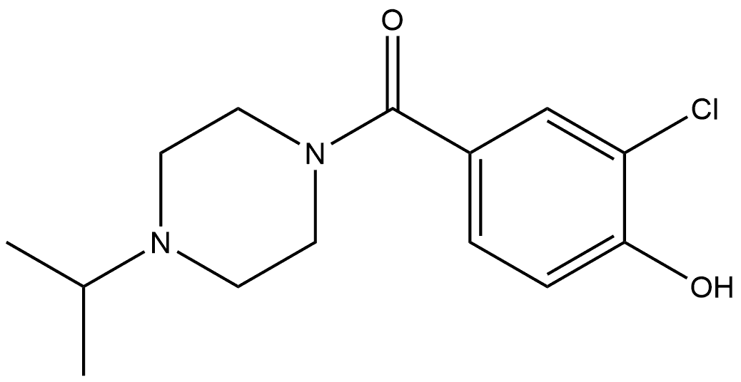 (3-Chloro-4-hydroxyphenyl)[4-(1-methylethyl)-1-piperazinyl]methanone Structure