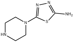 1,3,4-Thiadiazol-2-amine, 5-(1-piperazinyl)- Structure