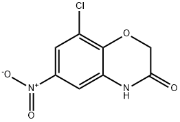 2H-1,4-Benzoxazin-3(4H)-one, 8-chloro-6-nitro- 구조식 이미지
