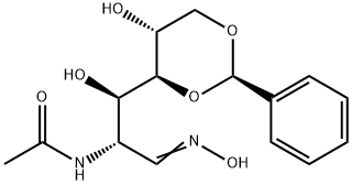 D-Glucose, 2-(acetylamino)-2-deoxy-4,6-O-[(R)-phenylmethylene]-, 1-oxime (9CI) 구조식 이미지