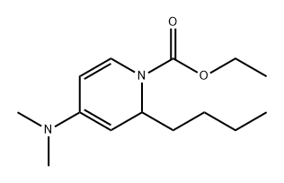 1(2H)-Pyridinecarboxylic acid, 2-butyl-4-(dimethylamino)-, ethyl ester 구조식 이미지