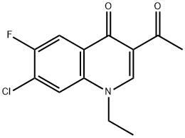 3-Acetyl-7-chloro-1-ethyl-6-fluoroquinolin-4(1H)-one Structure