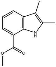 1H-Indole-7-carboxylic acid, 2,3-dimethyl-, methyl ester 구조식 이미지