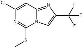Imidazo[1,2-c]pyrimidine, 7-chloro-5-(methylthio)-2-(trifluoromethyl)- 구조식 이미지