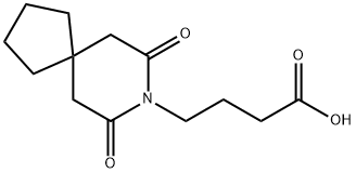 8-Azaspiro[4.5]decane-8-butanoic acid, 7,9-dioxo- 구조식 이미지