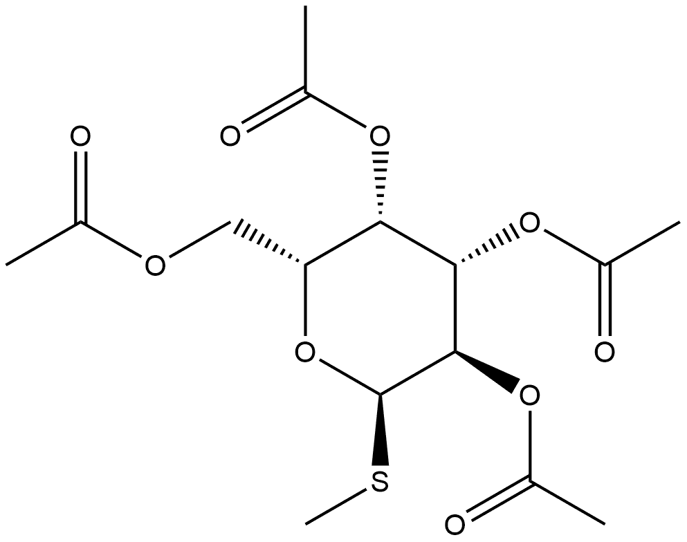 α-D-Galactopyranoside, methyl 1-thio-, 2,3,4,6-tetraacetate Structure