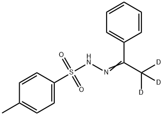 Benzenesulfonic acid, 4-methyl-, (1-phenylethylidene-2,2,2-d3)hydrazide 구조식 이미지