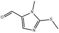 1H-Imidazole-5-carboxaldehyde, 1-methyl-2-(methylthio)- Structure