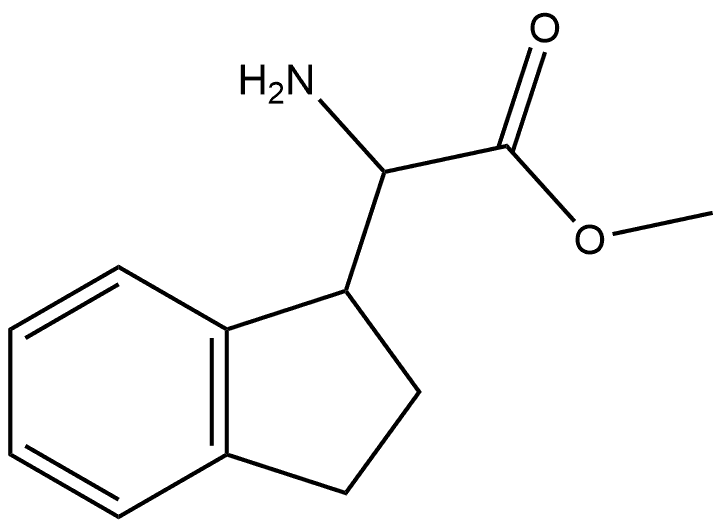 1H-Indene-1-acetic acid, α-amino-2,3-dihydro-, methyl ester Structure