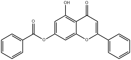 4H-1-Benzopyran-4-one, 7-(benzoyloxy)-5-hydroxy-2-phenyl- 구조식 이미지