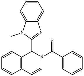 (1-(1-Methyl-1H-benzo[d]imidazol-2-yl)isoquinolin-2(1H)-yl)(phenyl)methanone Structure