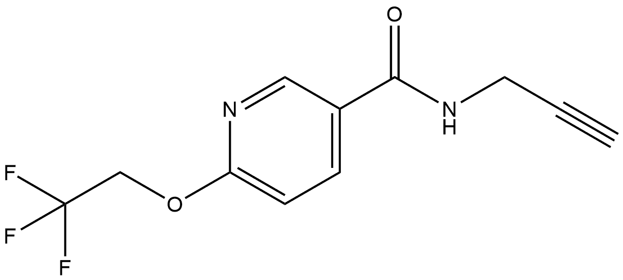 N-2-Propyn-1-yl-6-(2,2,2-trifluoroethoxy)-3-pyridinecarboxamide Structure