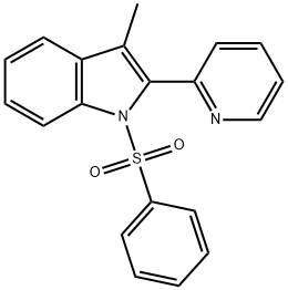 3-Methyl-1-(phenylsulfonyl)-2-(pyridin-2-yl)-1H-indole Structure
