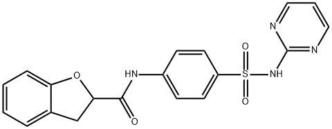 N-{4-[(pyrimidin-2-yl)sulfamoyl]phenyl}-2,3-dihydr o-1-benzofuran-2-carboxamide Structure