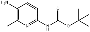 Carbamic acid, N-(5-amino-6-methyl-2-pyridinyl)-, 1,1-dimethylethyl ester 구조식 이미지