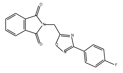 1H-Isoindole-1,3(2H)-dione, 2-[[3-(4-fluorophenyl)-1,2,4-oxadiazol-5-yl]methyl]- Structure