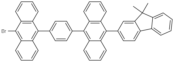 9-[4-(10-Bromo-9-anthracenyl)phenyl]-10-(9,9-dimethyl-9H-fluoren-2-yl)anthracene Structure