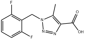 1-(2,6-difluorobenzyl)-5-methyl-1H-1,2,3-triazole-4-carboxylic acid Structure