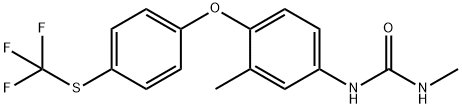 Urea, N-methyl-N'-[3-methyl-4-[4-[(trifluoromethyl)thio]phenoxy]phenyl]- Structure