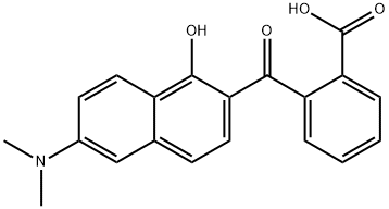 2-(6-(Dimethylamino)-1-hydroxy-2-naphthoyl)benzoic acid 구조식 이미지