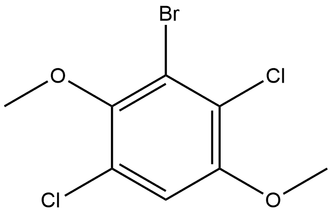 3-Bromo-1,4-dichloro-2,5-dimethoxybenzene 구조식 이미지