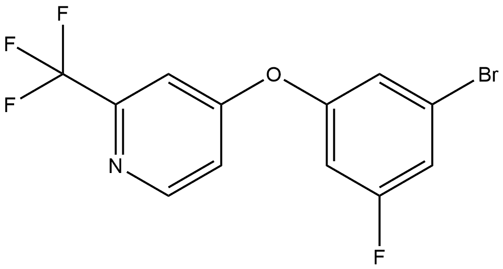 4-(3-Bromo-5-fluorophenoxy)-2-(trifluoromethyl)pyridine Structure
