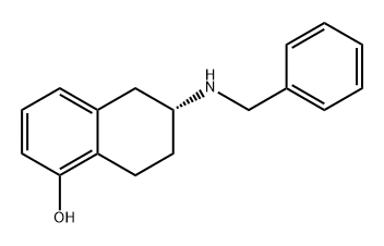 1-Naphthalenol, 5,6,7,8-tetrahydro-6-[(phenylmethyl)amino]-, (6R)- Structure