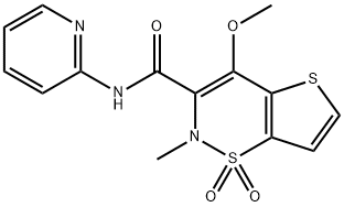 2H-Thieno[2,3-e]-1,2-thiazine-3-carboxamide, 4-methoxy-2-methyl-N-2-pyridinyl-, 1,1-dioxide Structure